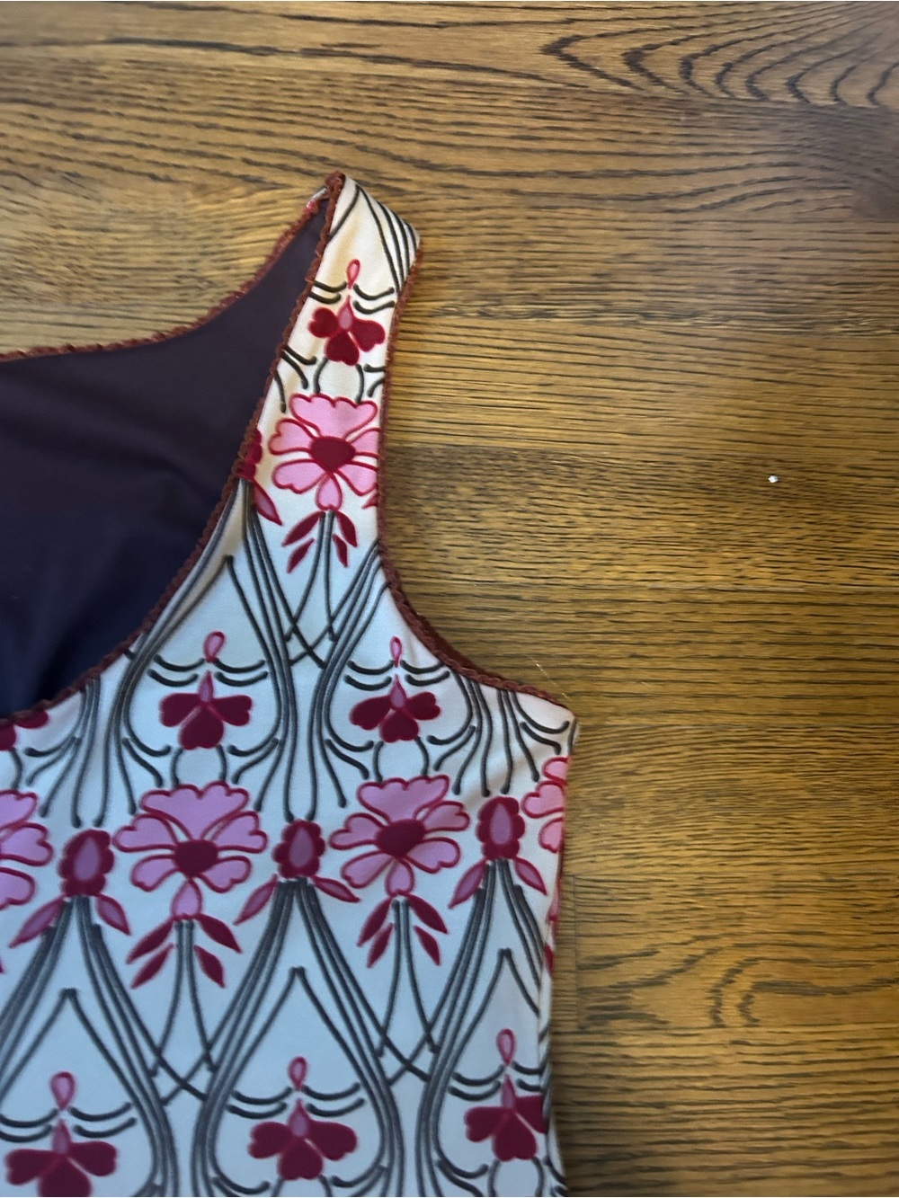 Sleeveless Pink Floral Midi Dress with Cream Base reversible - Picture 9 of 14
